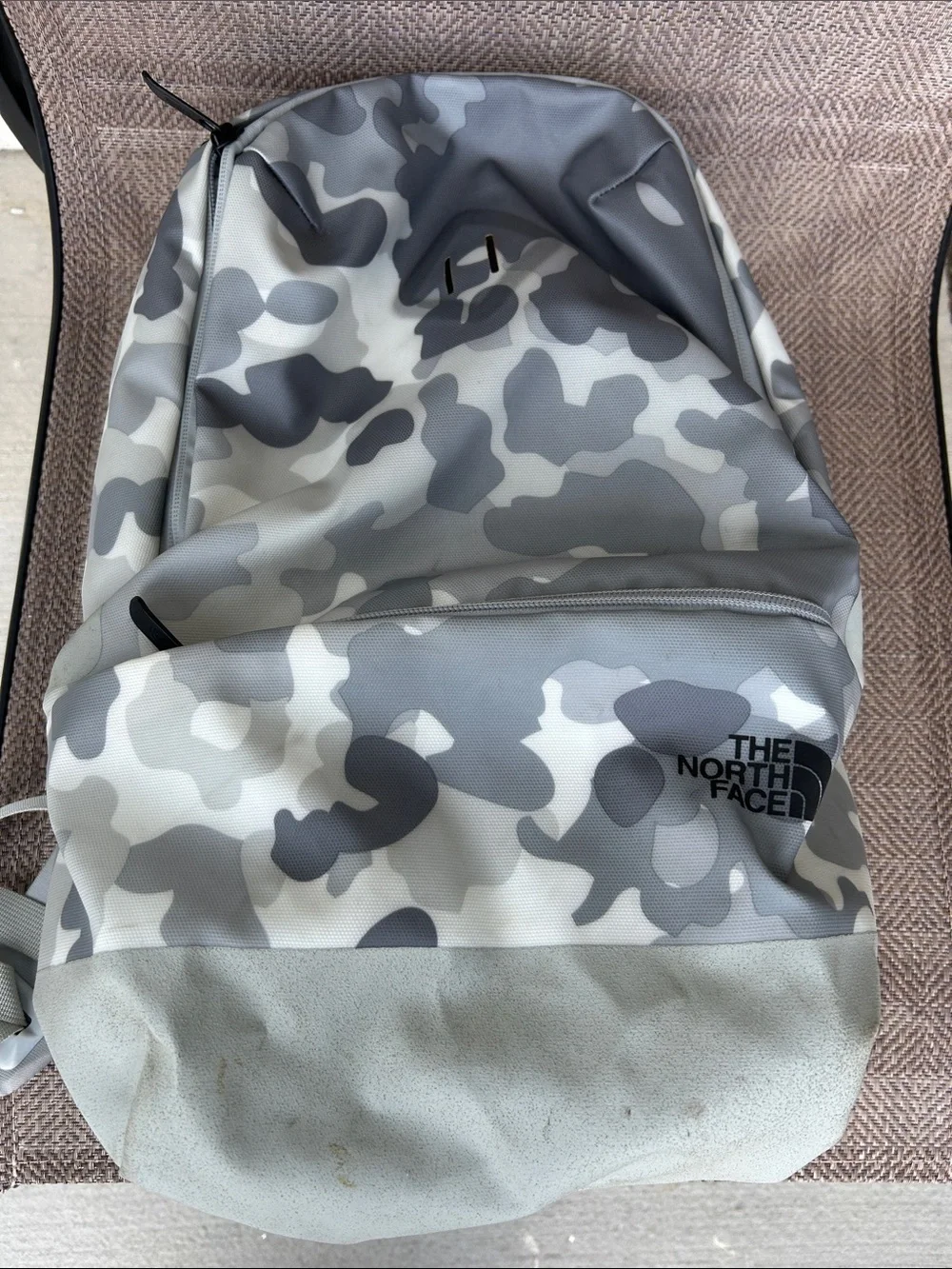 The North Face Gray and White Camo Backpack - Men's Daypack